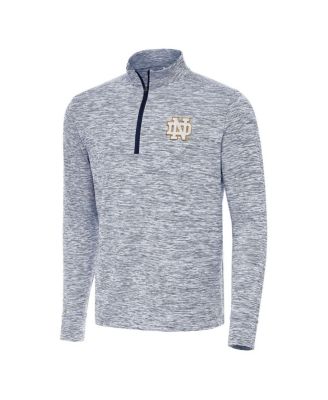 Antigua - Men's Navy Notre Dame Fighting Irish Cause Quarter-Zip Top