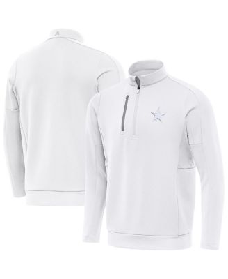 Antigua - Men's White Dallas Cowboys Generation Quarter-Zip Jacket