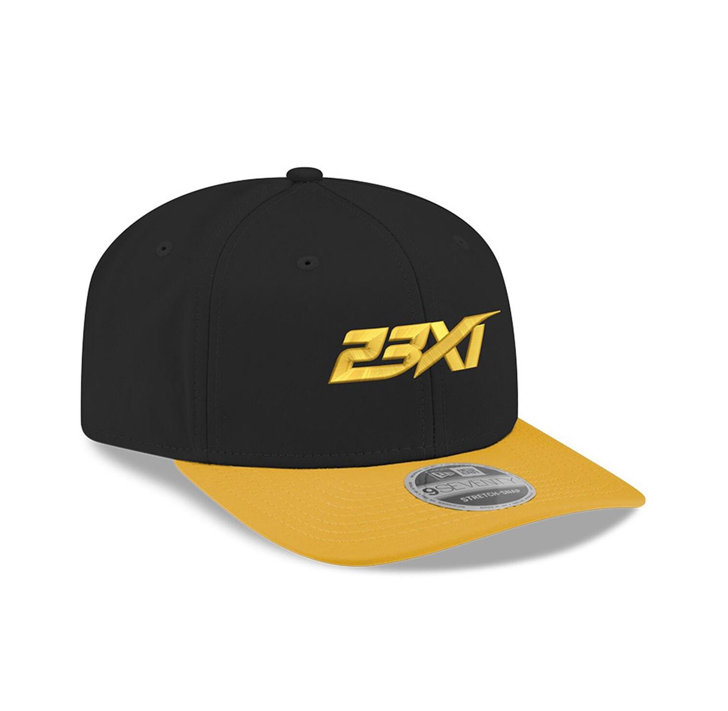Men's Black/Yellow 23XI Racing 9FIFTY Snapback Hat