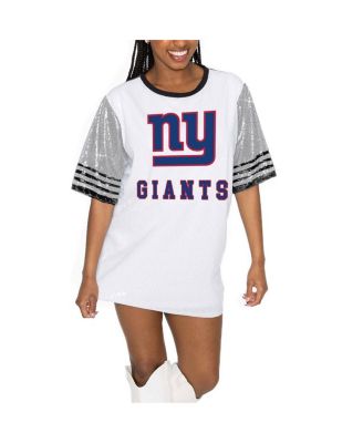 Gameday Couture - Women's White/Gray New York Giants Bling It Full Sequin Jersey Dress