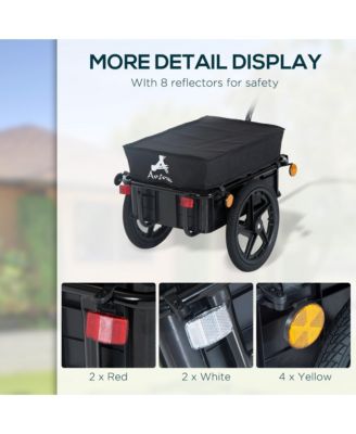 Double Wheel Internal Frame Enclosed Bicycle Cargo Trailer,