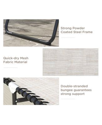 2 Chaise Lounge Pool Chairs, Folding, Reclining