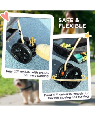 3 in 1 Pet Stroller with Detachable Carrier for Mini Dogs and Cats