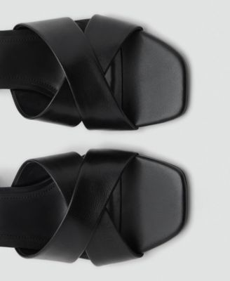 Women's Leather Block-Heel Sandals