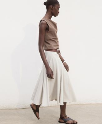 Women's Pleated Midi Skirt