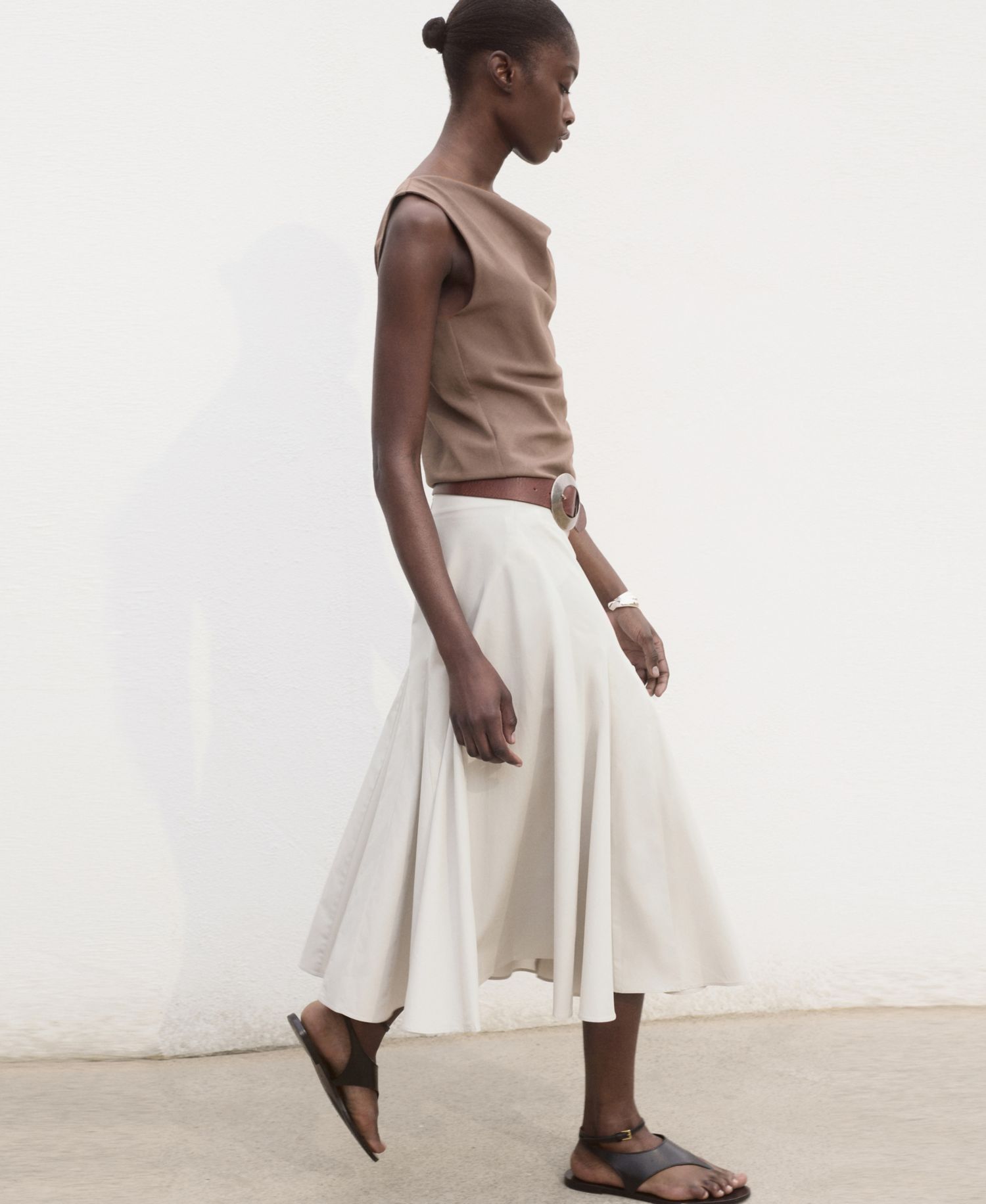 Women's Pleated Midi Skirt