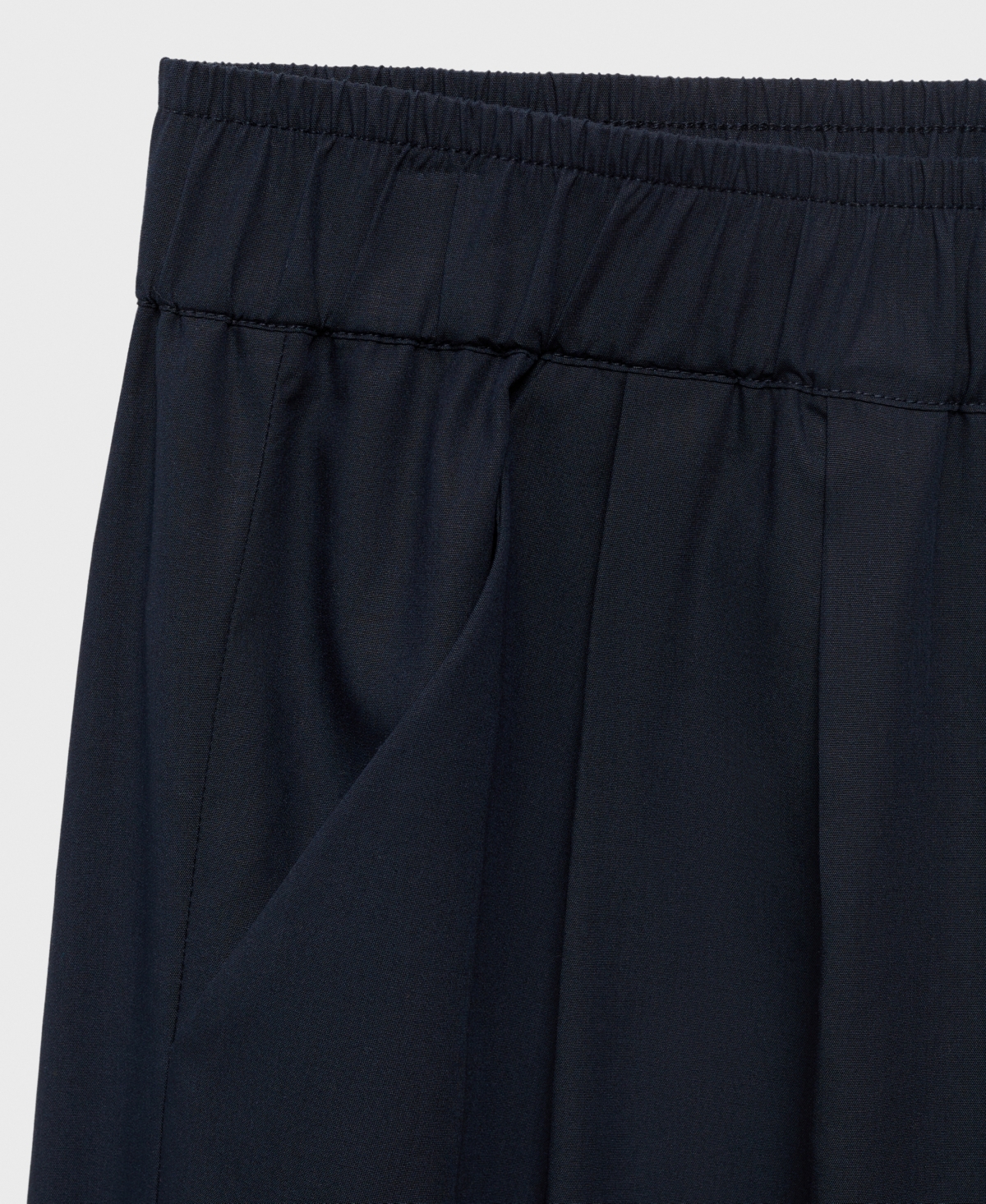 Mango Straight Leg Crop Pants In Blue