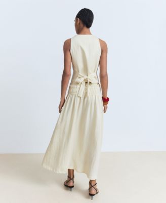 Women's Long Gathered Panel Skirt