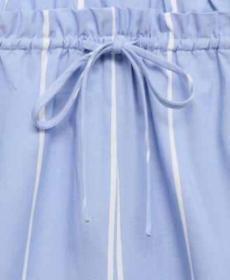 Women's Striped Cotton Shorts