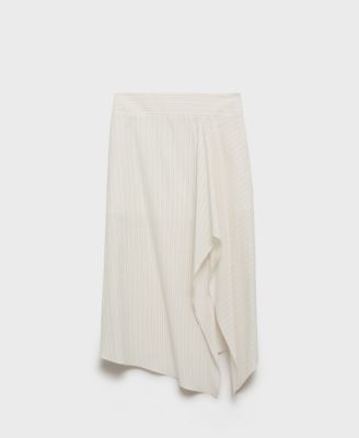 Women's Striped Asymmetric Skirt