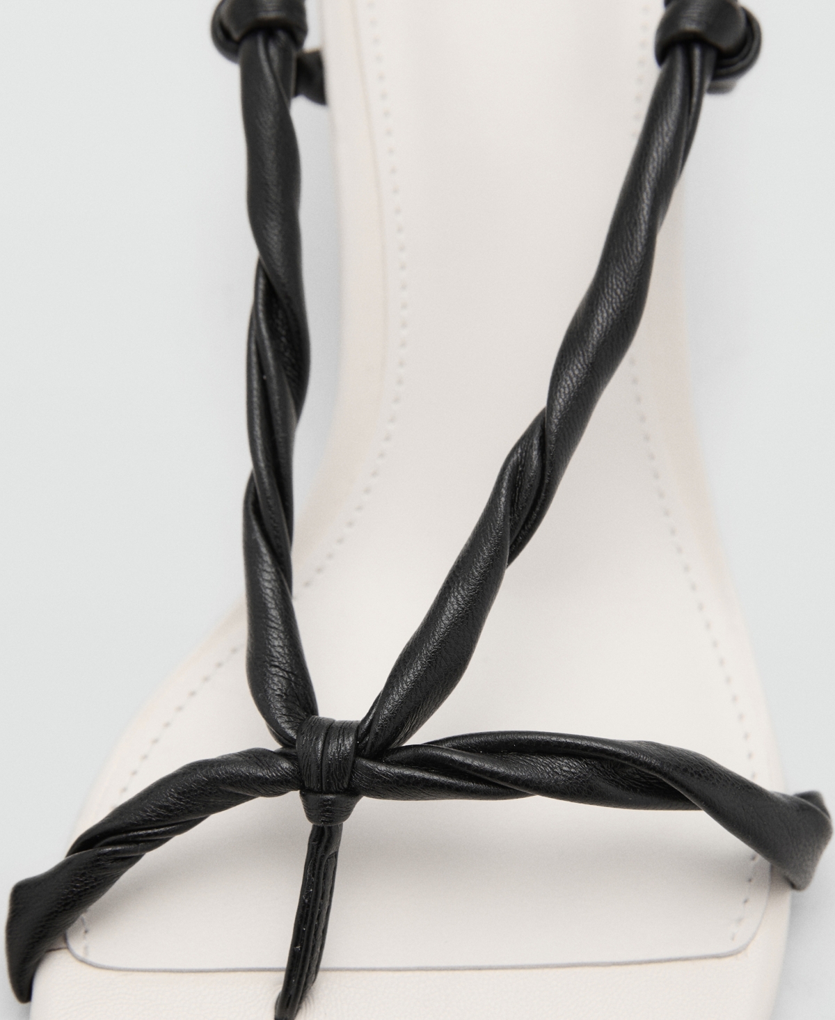 Mango Slingback Kitten Heel Sandal In White