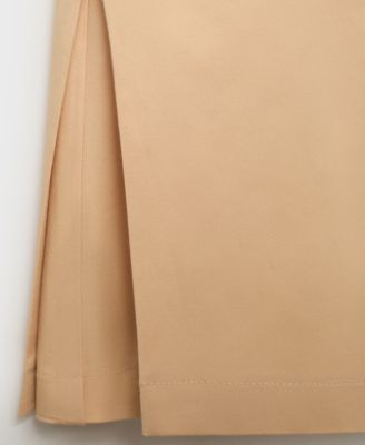 Women's Straight Pleated Shorts