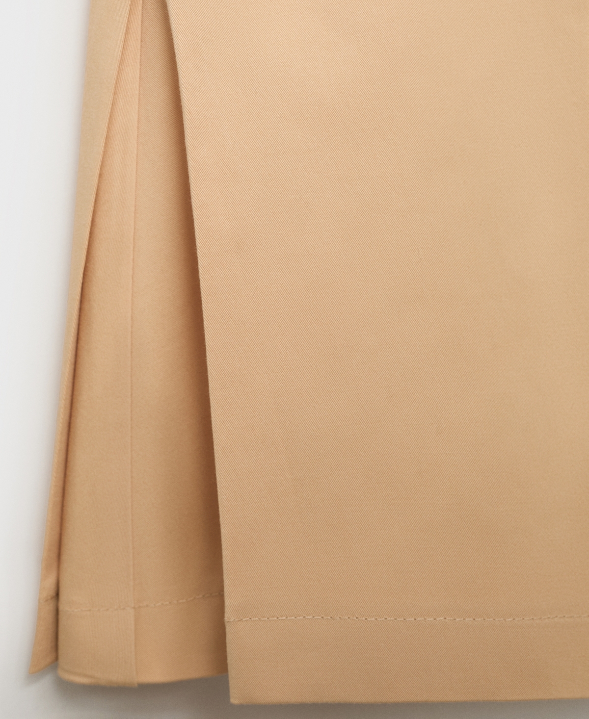 Mango Pleated Cotton Blend Shorts In Brown