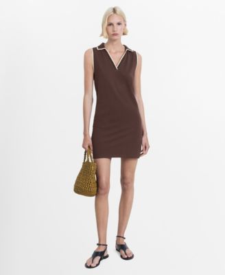 MANGO - Women's Short Polo-Style Dress