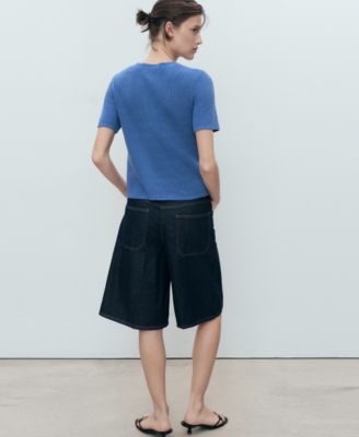 Women's Short-Sleeved Knitted Cardigan