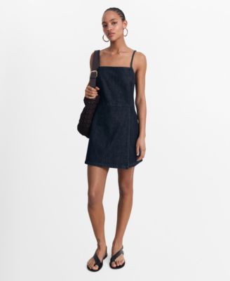 MANGO - Women's Short Denim Romper