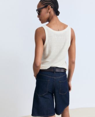 Women's Strap Linen Top