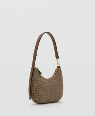 MANGO - Women's Printed Logo Shoulder Bag