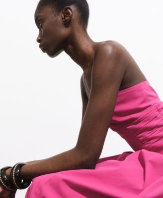 Women's Strapless Midi Dress