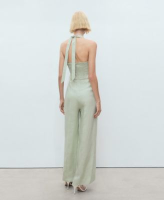 Women's Linen Halter Jumpsuit