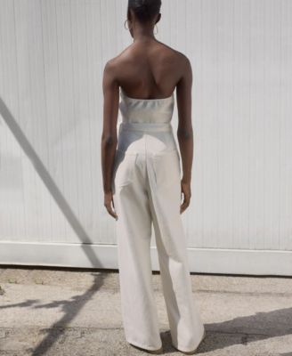 Women's Belted Denim Jumpsuit