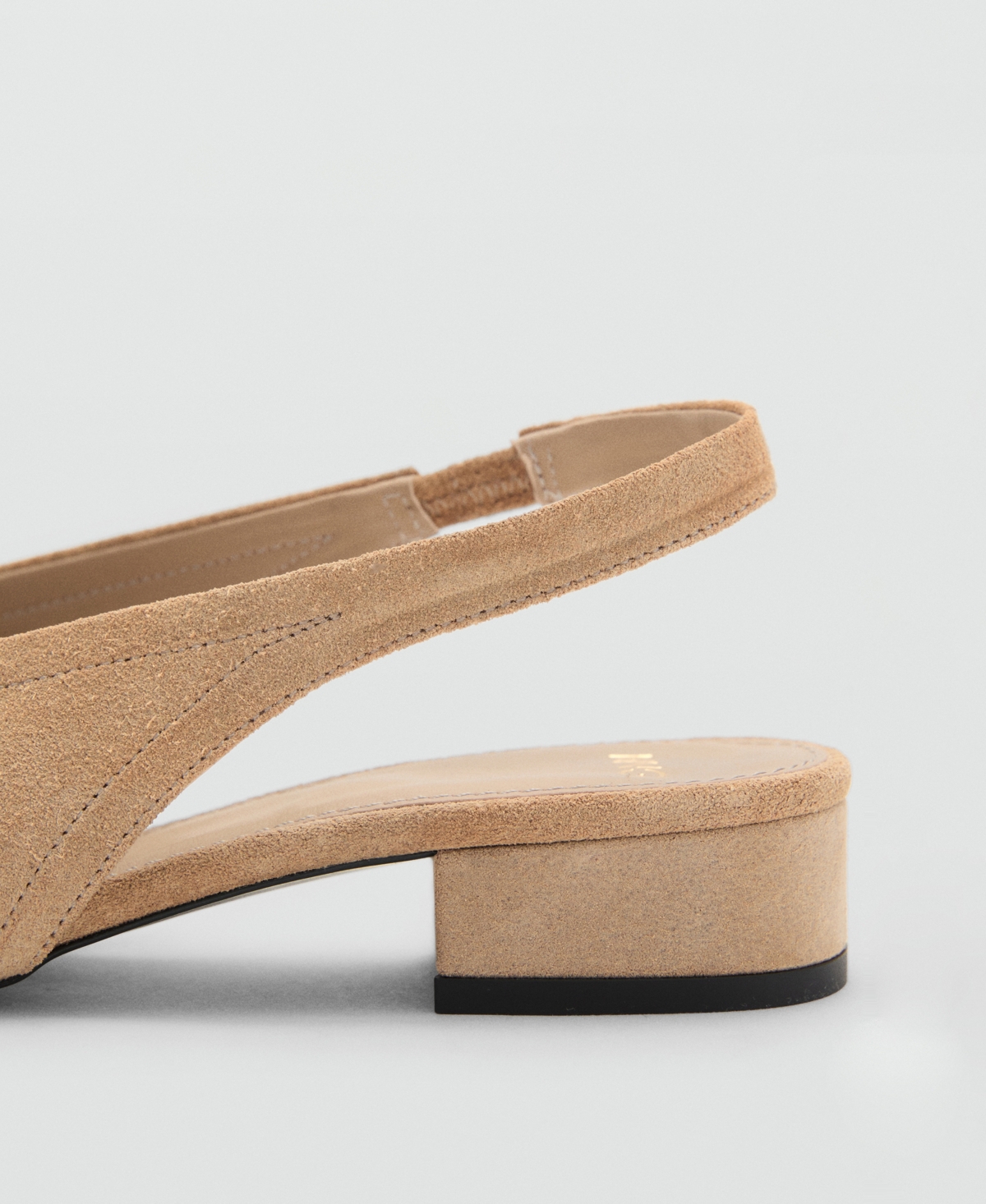 Mango Women's Suede Heeled Shoes In Sand