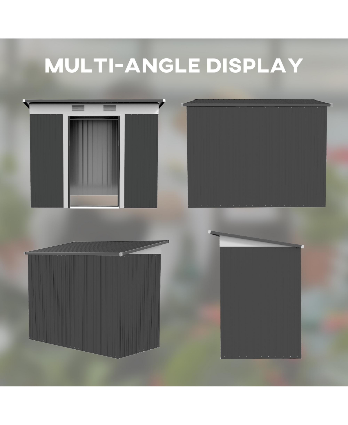 Outsunny 6' x 4' Metal Outdoor Garden Storage Shed w/ Vents,