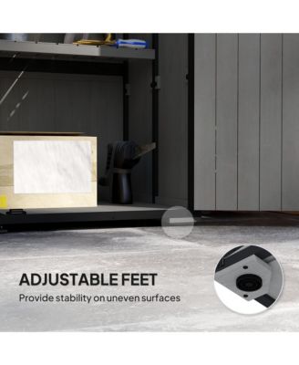 Outdoor Storage Cabinet, Wood Garden Shed with 2 Shelves,