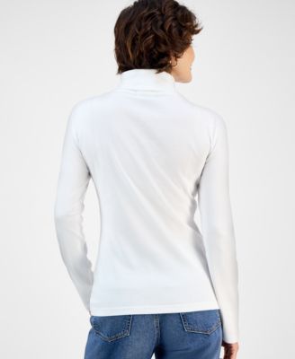Women's Cotton Turtleneck Long-Sleeve T-Shirt, Online Only 