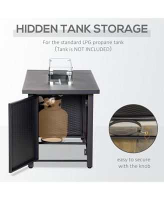 43" Propane Gas Fire Pit Table w/ Wind Guard, CSA Certification