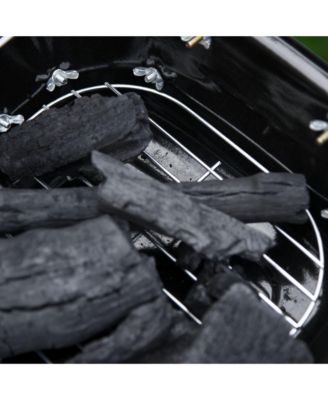 14” Iron Porcelain Backyard Camping Patio Charcoal Fold Tabletop