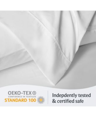 King 2PC Ultra Soft Silky Solid Performance Pillowcase Set