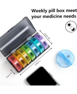 Weekly Pill Organizer 7 Day 2 Times a Day