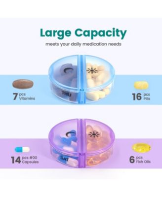 Weekly Pill Organizer 7 Day 2 Times a Day