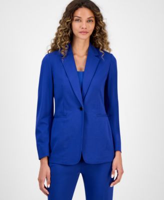 Women's Compression Notch-Collar Single Button Blazer