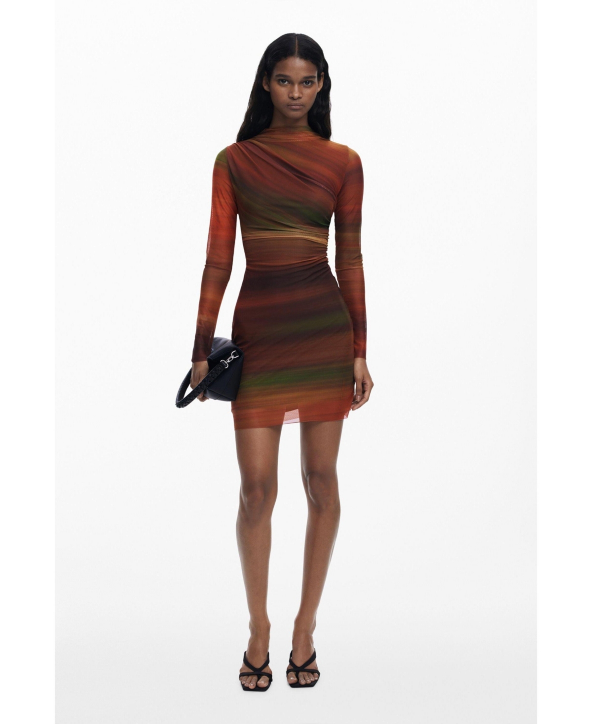 Desigual Women's Draped tulle short dress