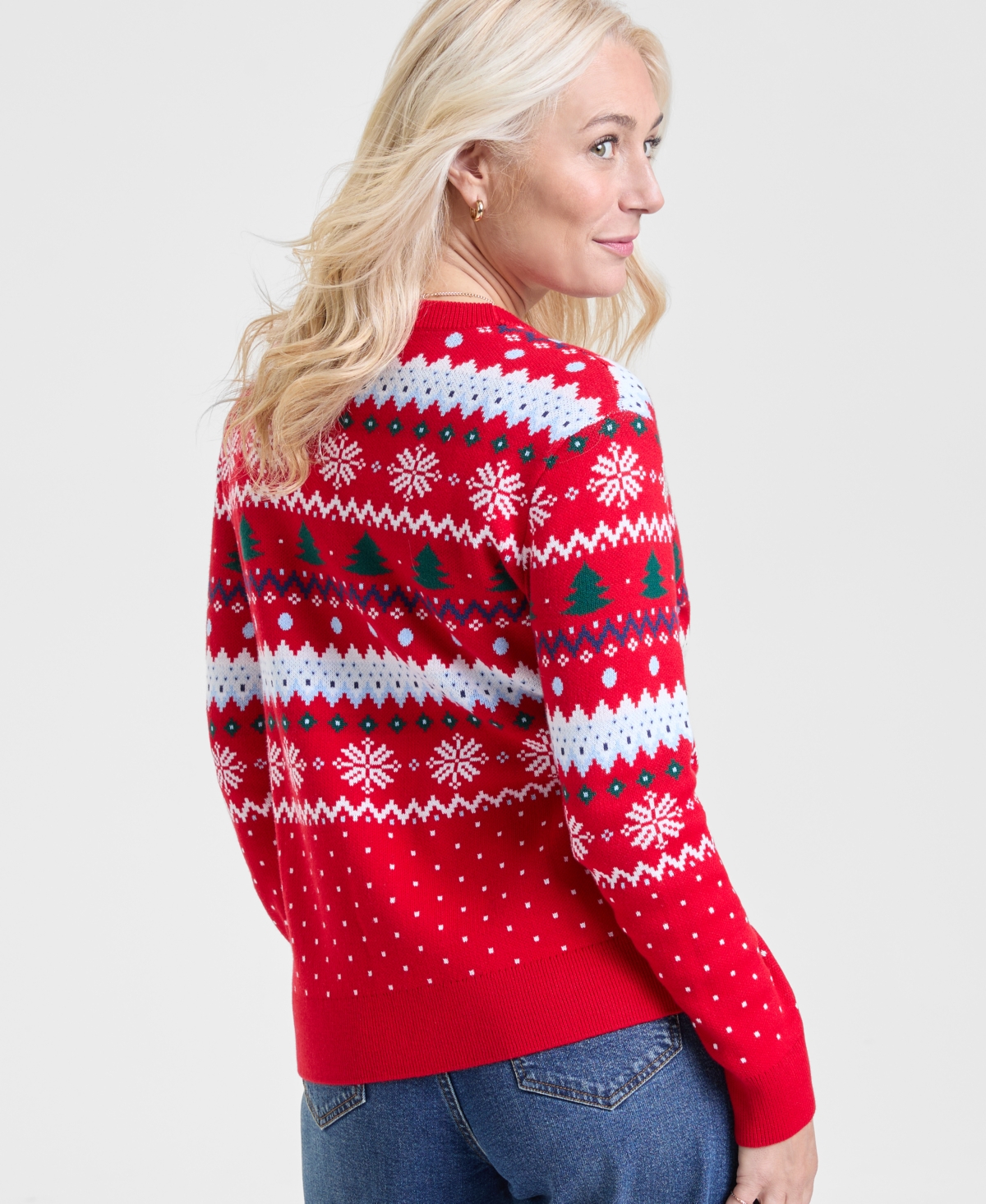 Holiday Lane Women's Fair Isle Cardigan, Macy's Exclusive