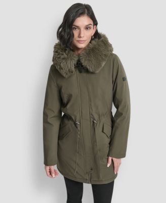 Women's Trim Hooded Anorak Puffer Coat
