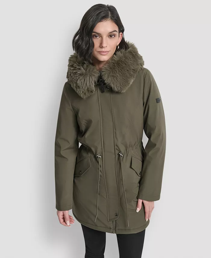 Women's Trim Hooded Anorak Puffer Coat - thumbnail 10