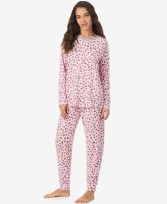 Women's Long Sleeve Crew Neck Top and Jogger Pajama Set