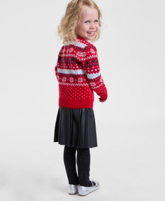 Toddler Girls Fair Isle Sweater, Macy's Exclusive