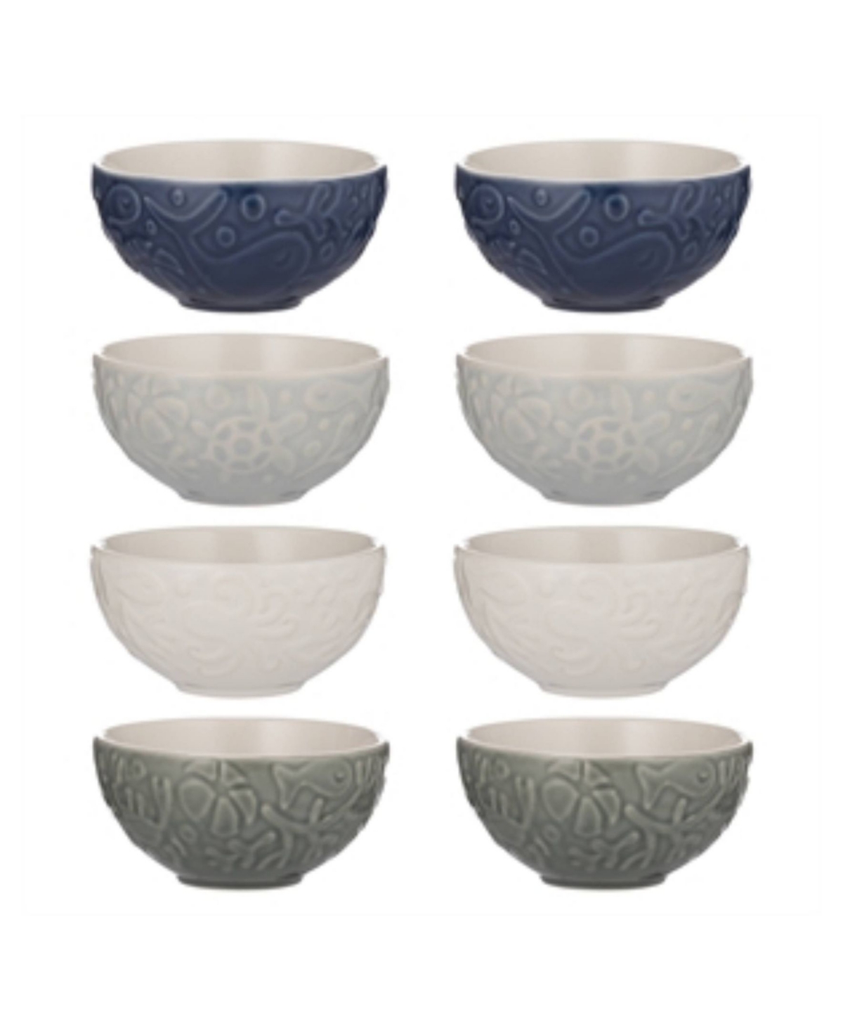 Mason Cash Nautical Food Prep Bowls, Set Of 8 In Multi