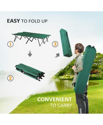 2 Person Camping Cot for Adults w/ Bag, Hunting Fishing Trip Bed,