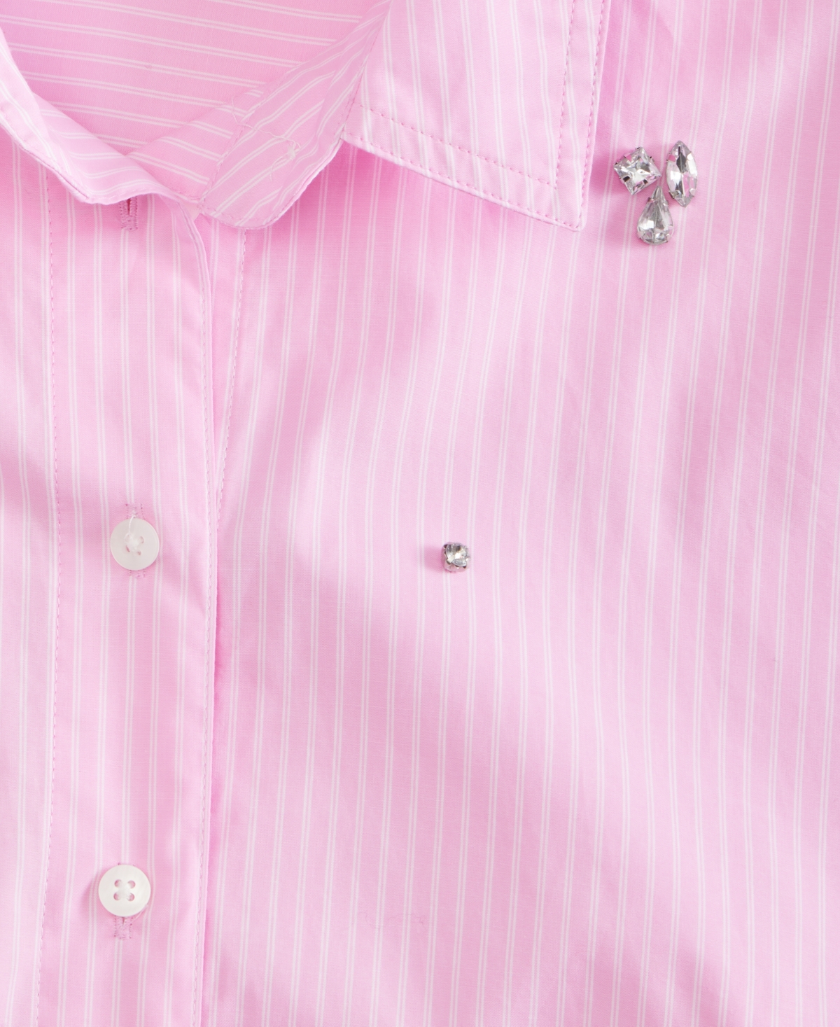 On 34th Women's Embellished Striped Shirt, Macy's Exclusive