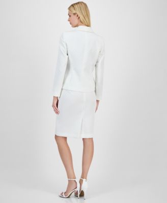 Women's Shawl-Collar Jacket & Pencil Skirt Suit Set