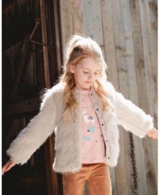 Girl Cotton T-Shirt Dusty Pink with Llama - Toddler|Child