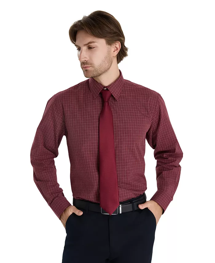 Men's Regular-Fit Micro Check Dress Shirt - thumbnail 5