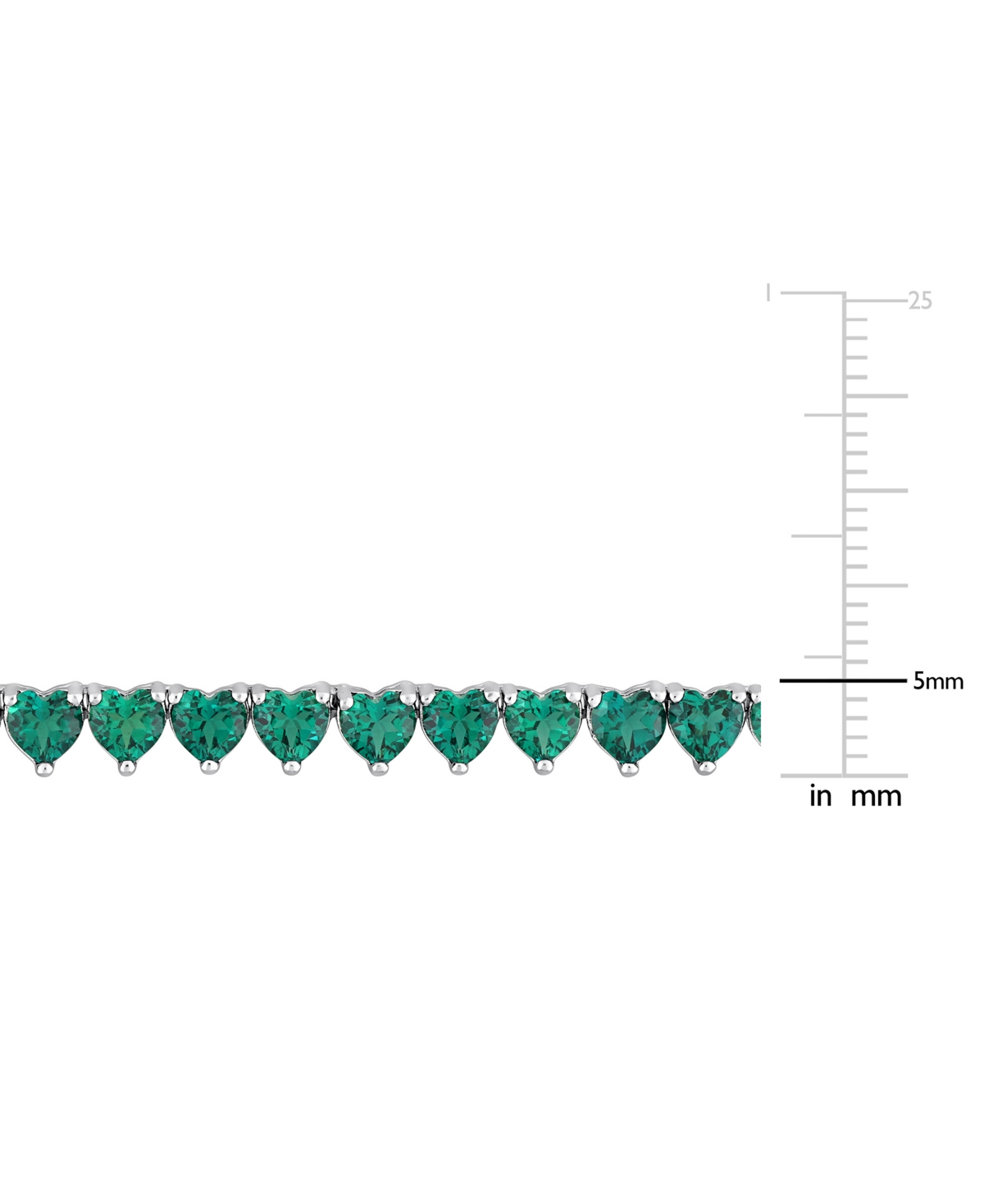 Macy's Lab Grown Emerald (24 Ct. T.w.) 18" Collar Necklace In Sterling Silver In Green