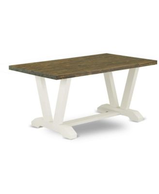 5-Pc dining room table set Includes 4 Kitchen Chairs with Upholstered Seat and High Back and a Rectangular Dining Table