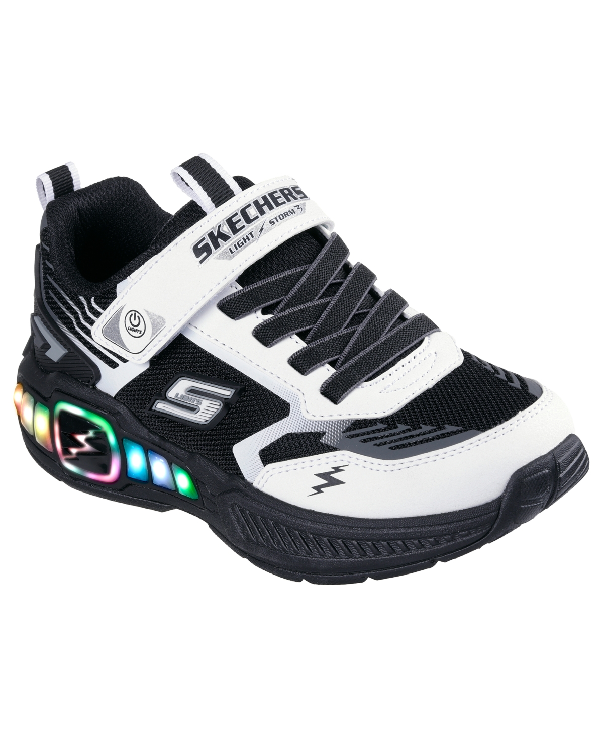 Skechers Little Boys S Lights: Light Storm 3.0 Light-up Stay-put Closure Athletic Sneakers From Finish Line In Multi